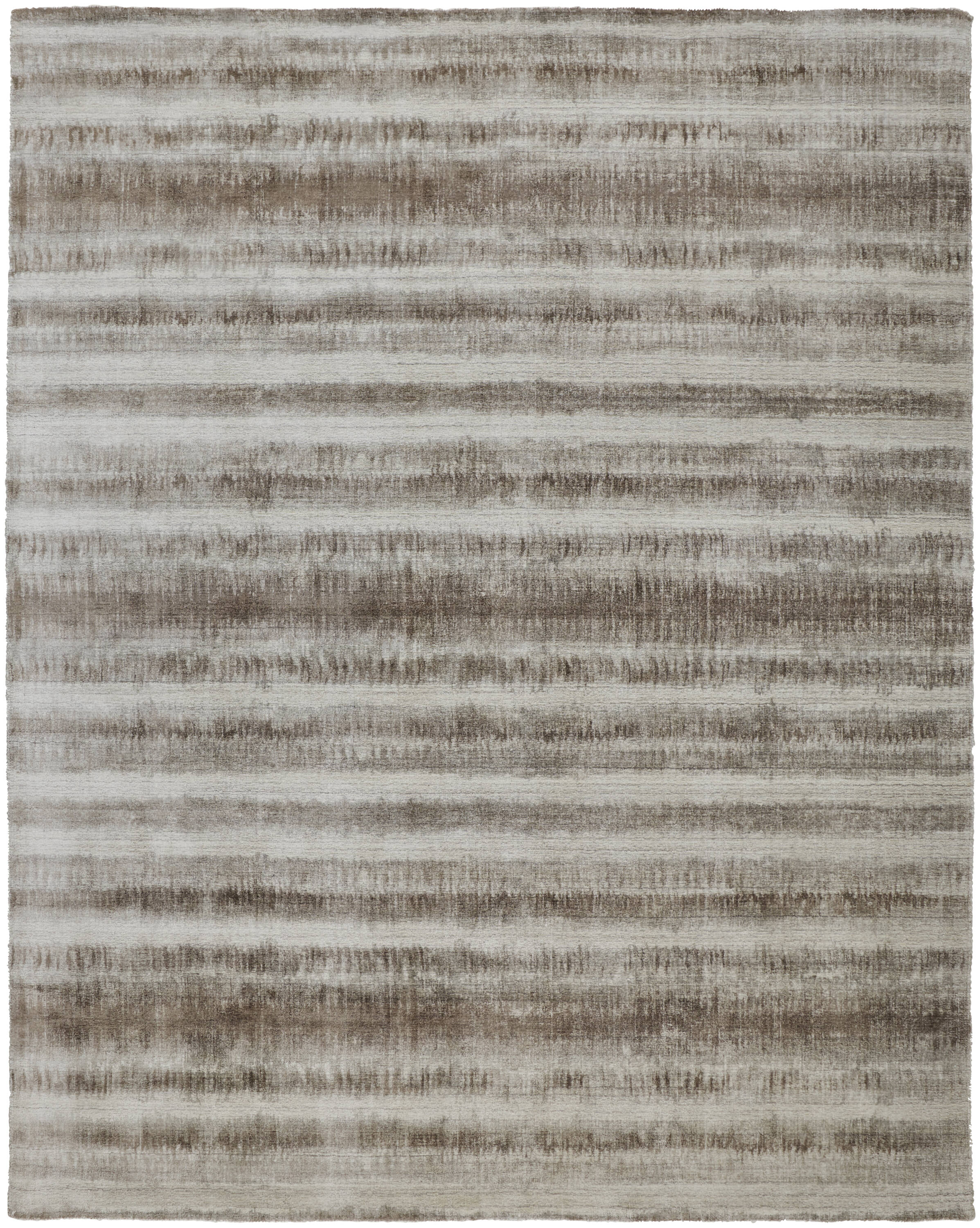 Room Envy MKYR8824BRN000E10 5 x 8 (ft) Loomed Rayon Tan/Ivory/Brown Rectangular Indoor Stripe Area rug