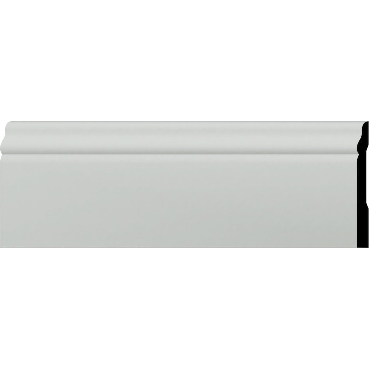 Ekena Millwork BBD04X01BA 3/8-in x 4-in x 7-7/8-ft Traditional Primed Urethane 169370 Baseboard Moulding