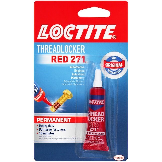 LOCTITE Threadlocker Red 271 0.2-fl oz Automotive and Equipment Specialty  Adhesive in the Specialty Adhesive department at