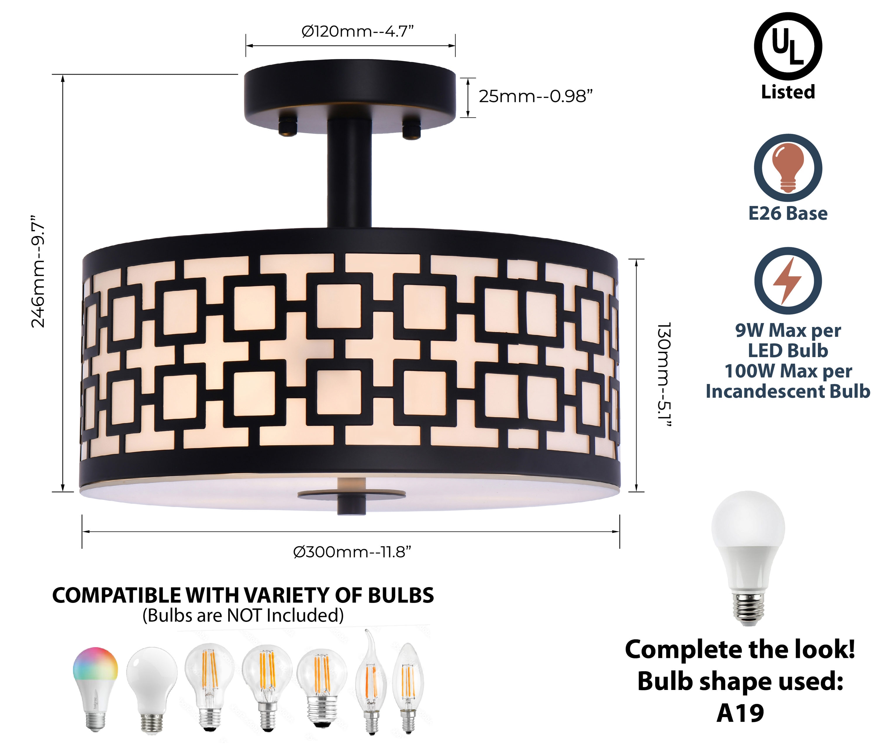 LAZZUR Lighting L-C1963-B3-12BL flushmounts - View #12