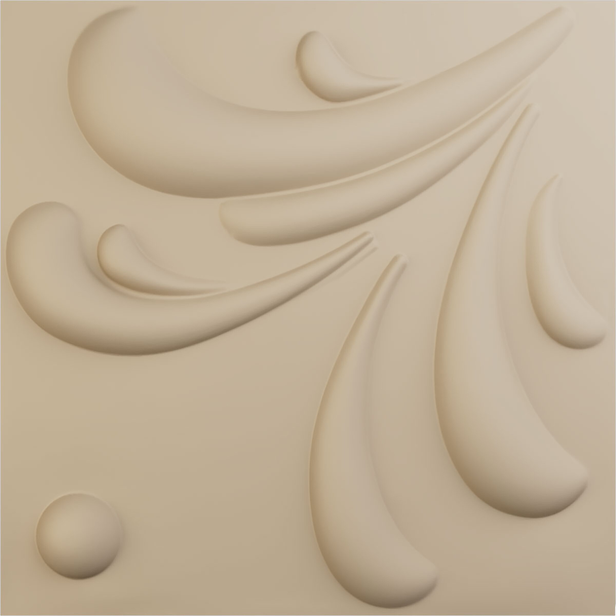 Ekena Millwork WP20X20ACGBE-CASE-12 19-5/8-in x 19-5/8-in Embossed UltraCover Satin Smokey Beige PVC Wall Panel Abstract 12 -Pack