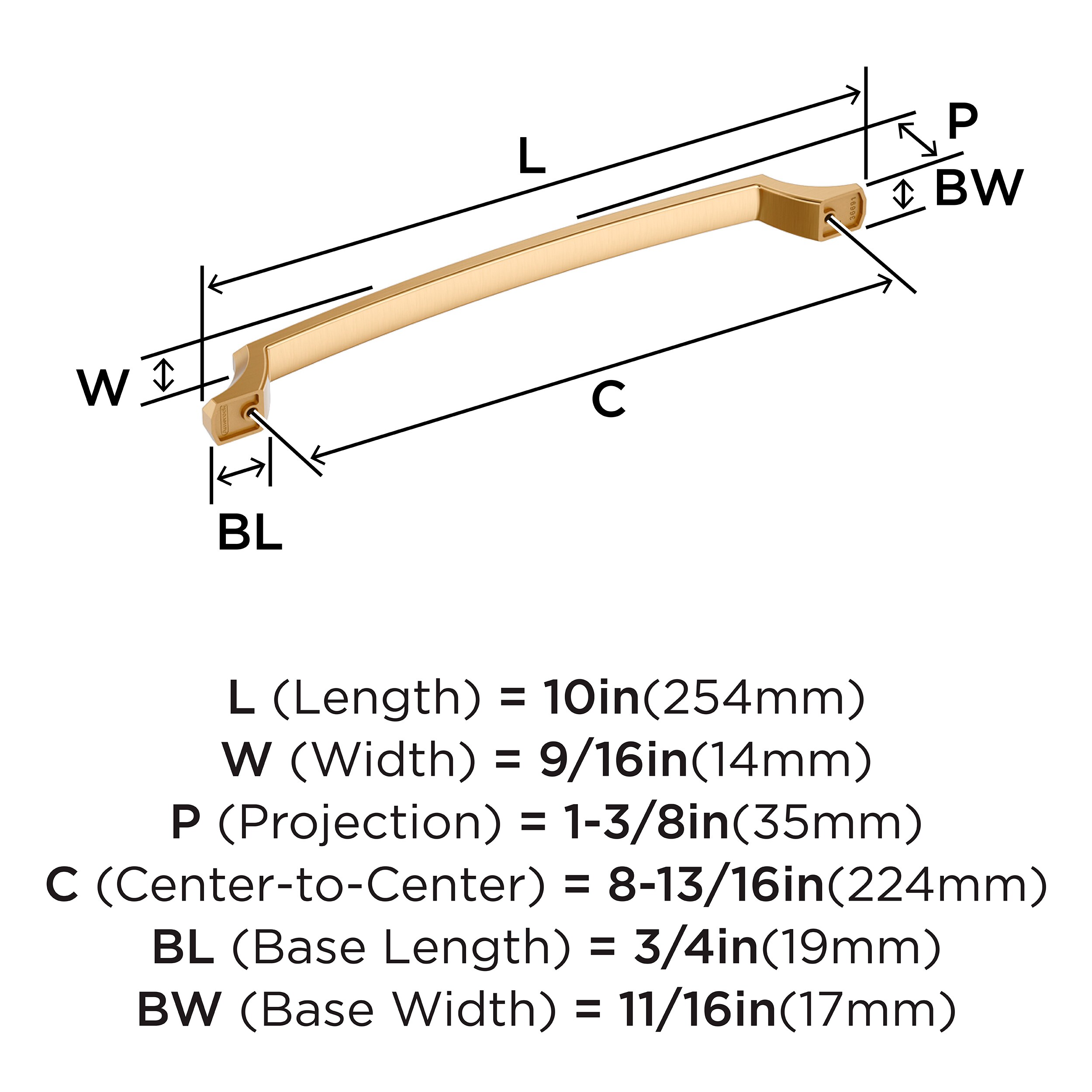 Amerock BP36691CZ Cabinet-Pulls - View #4