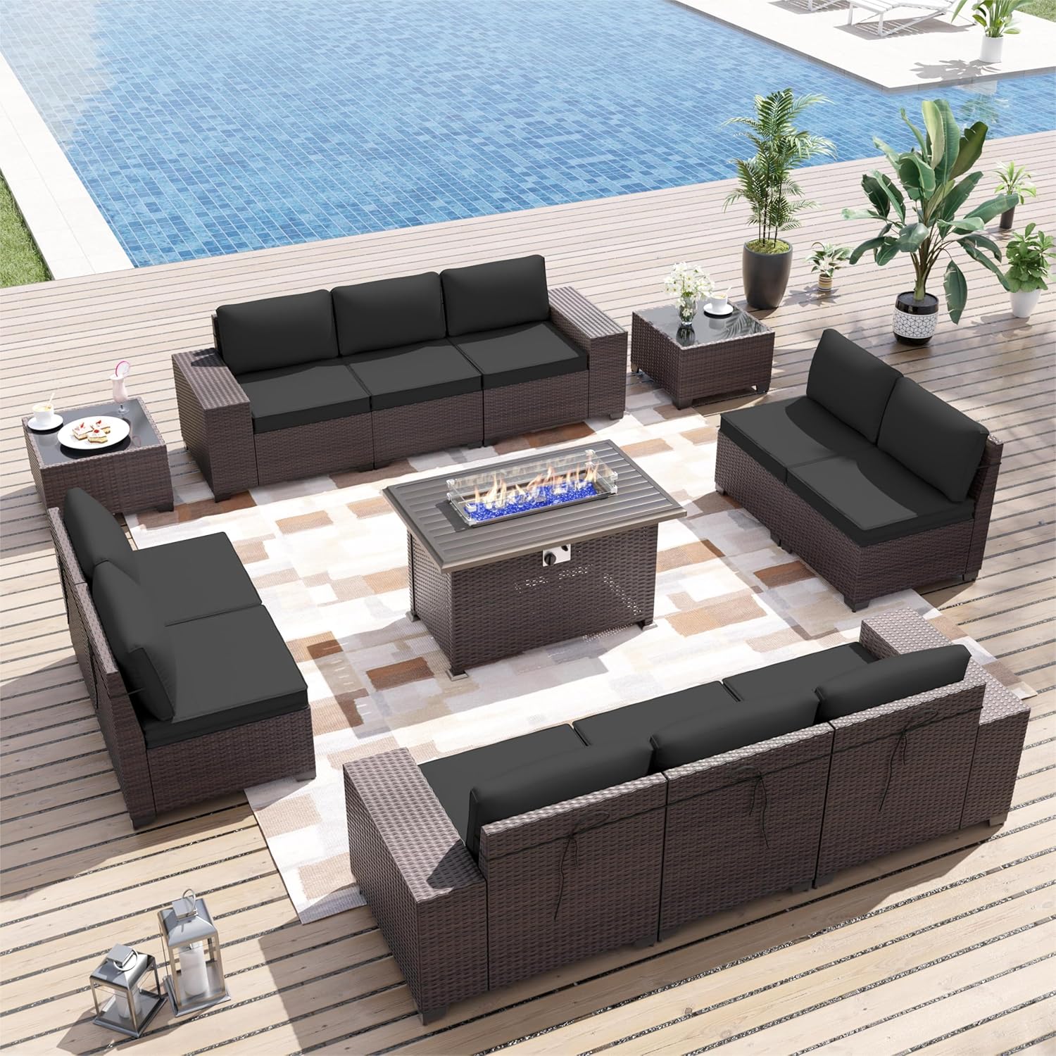 ALAULM LS-12PCS+FP-BLACK Patio-Conversation-Sets - View #7