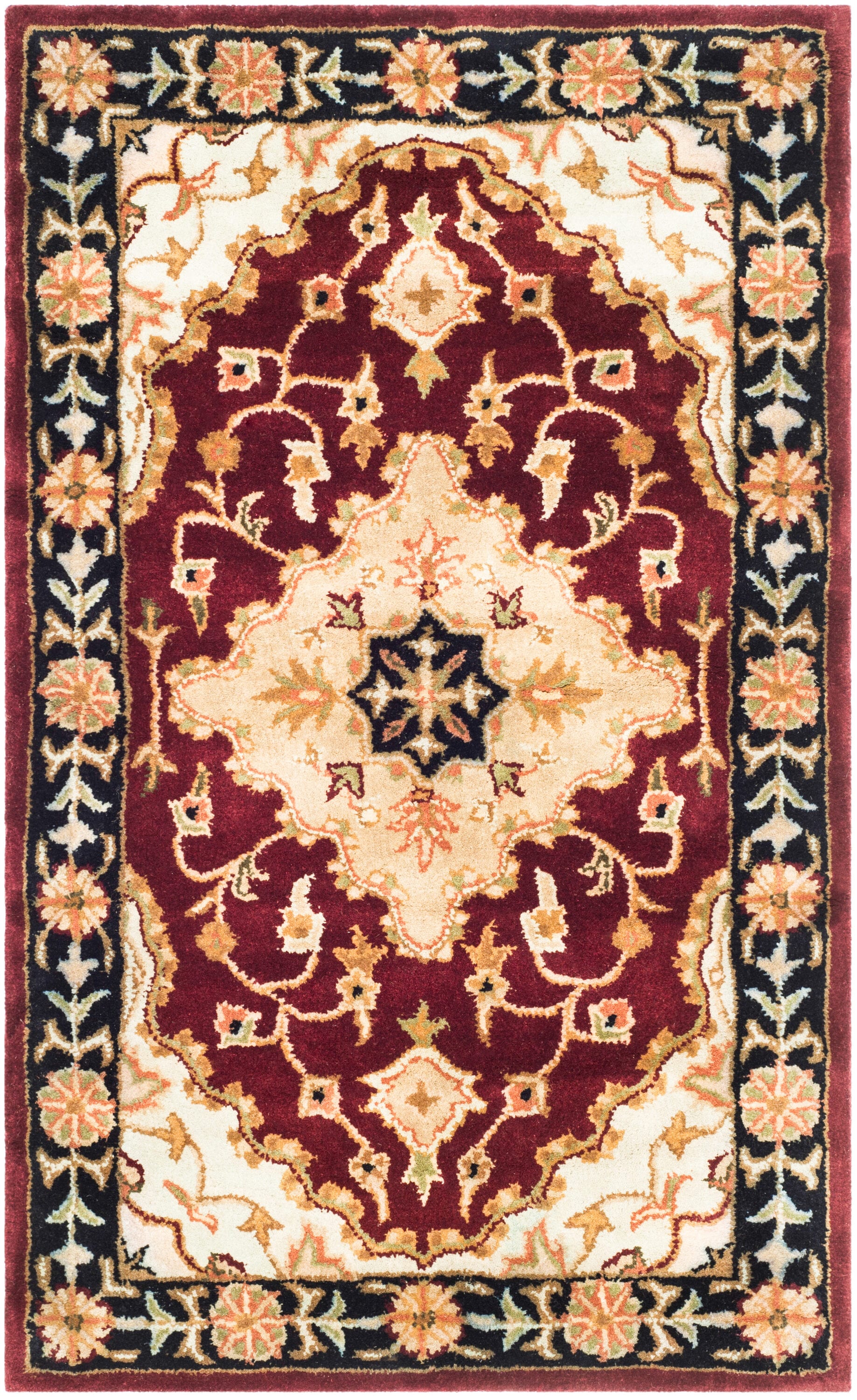 Heritage Tufted 760B Rd/Blk 3in x 5in Rug