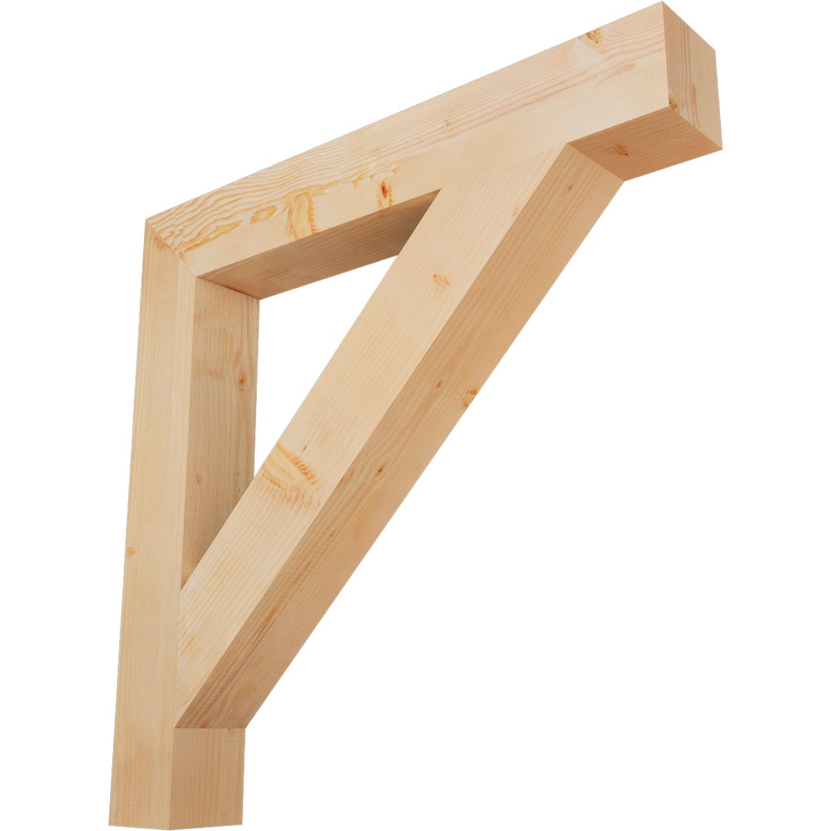 Ekena Millwork BKT06X42X42TRA05SDF Traditional block smooth 5-1/2-in x 42-in x 42-in Douglas fir Brown Wood Standard bracket