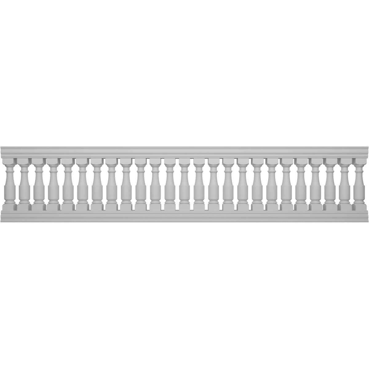 Ekena Millwork BALK38X168HMG FiberThane 14-Feet x 38-Inches Hamilton Fiberglass Deck Rail Kit