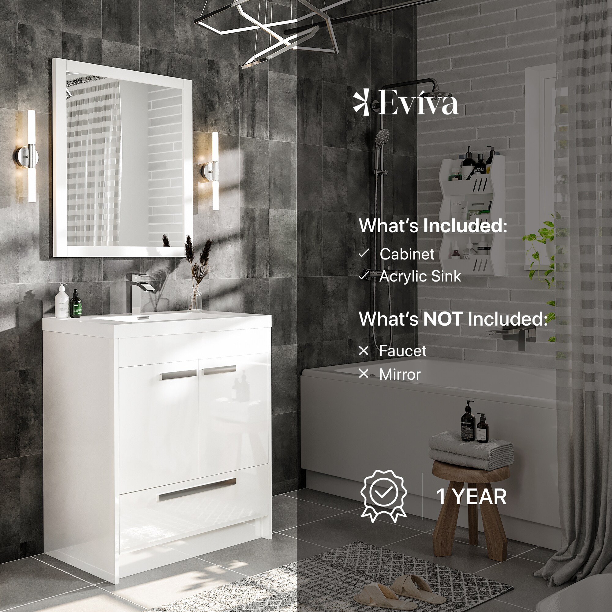 Eviva EVVN750-8-30WH Bath-Vanity-Combo - View #7