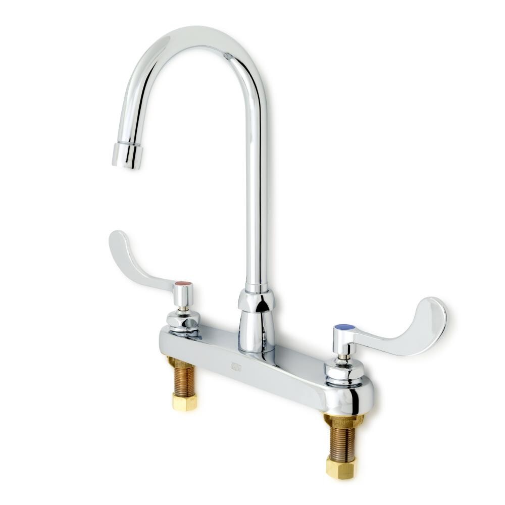 Zurn Z871B4-XL-3F Chrome Double Handle Deck-mount Touch-on Kitchen Faucet ( Deck Plate Included )