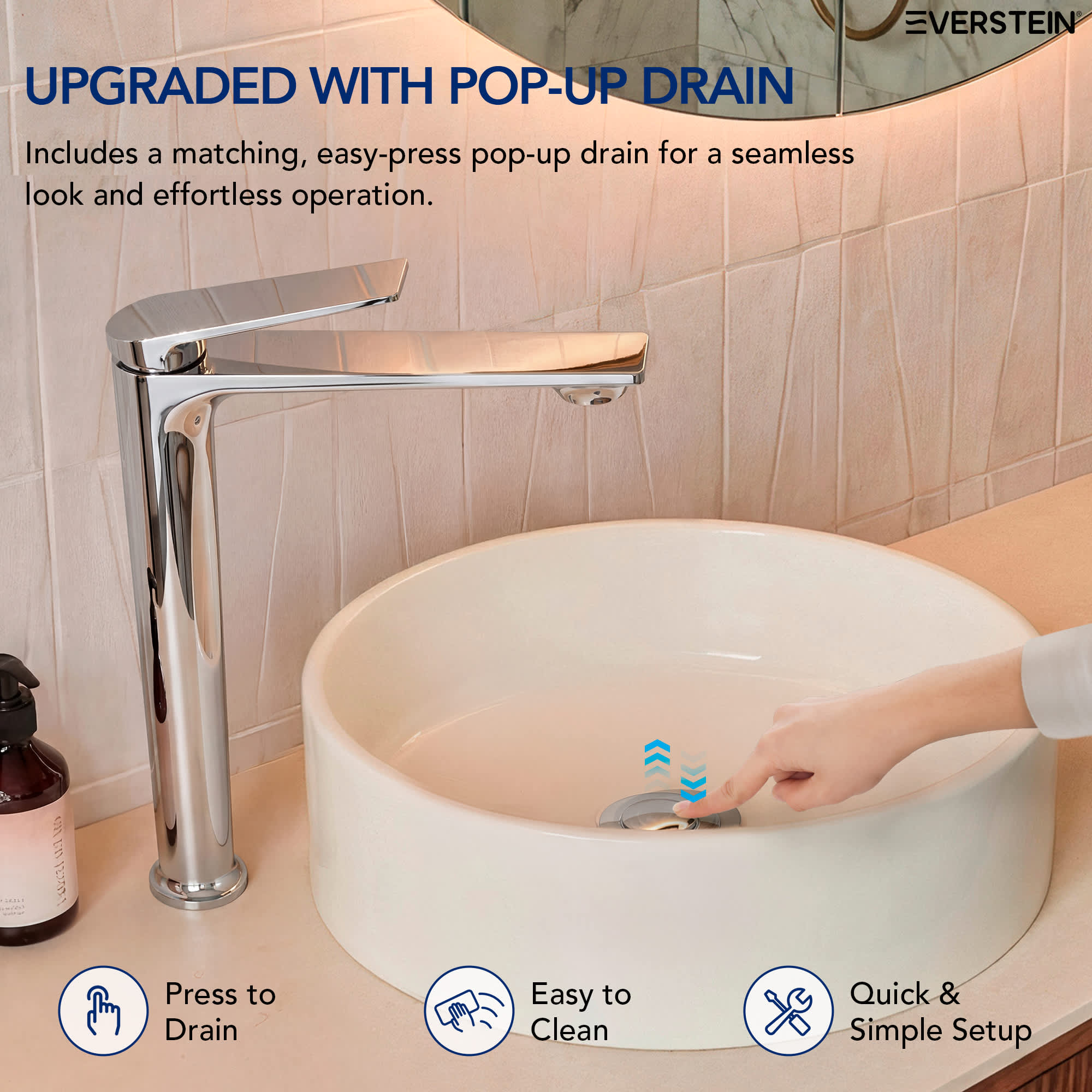 EVERSTEIN SFS-1320B-CH Lavatory-Faucets - View #7