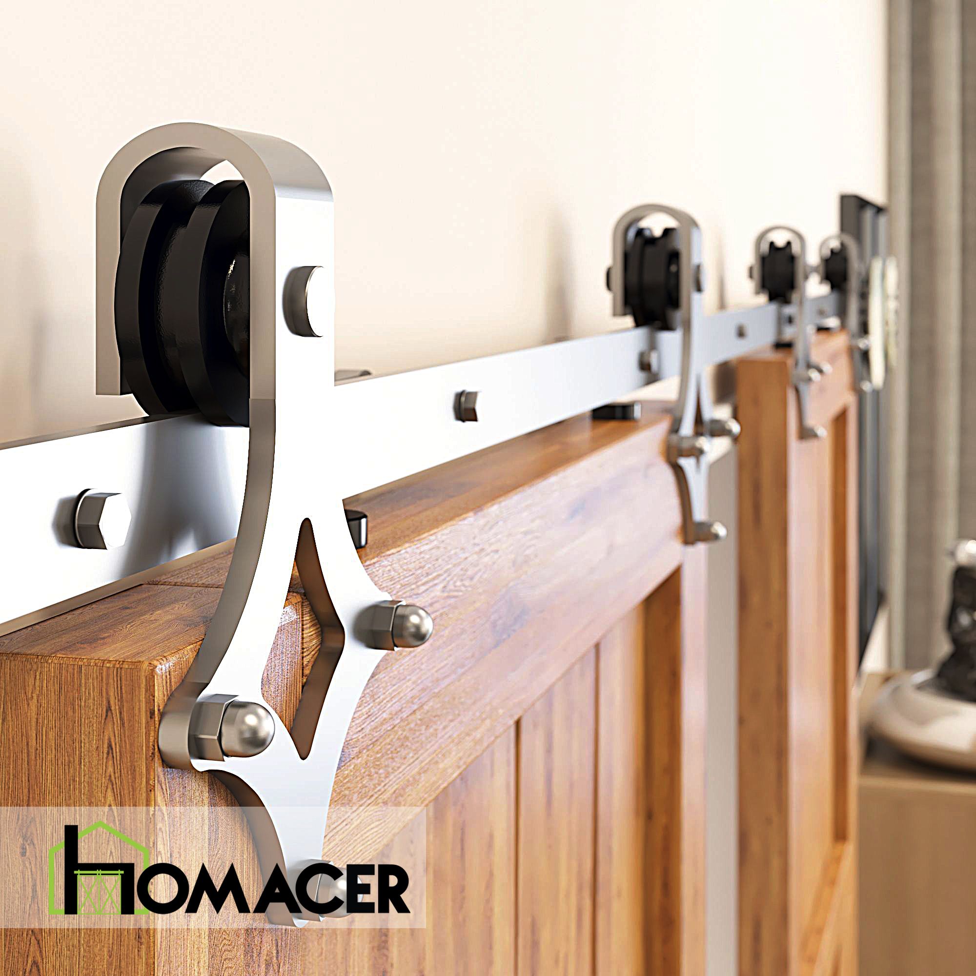 HOMACER LX2DNZ156C Barn-Door-Roller-Kits - View #5