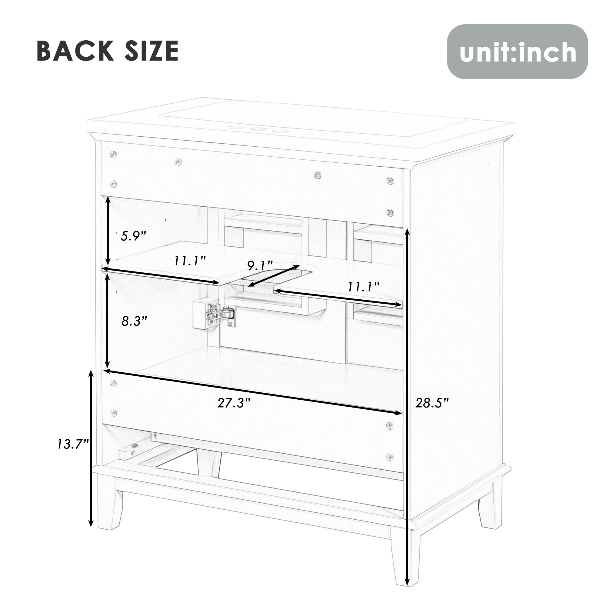 LOVMOR SF-WO-N725P186143B Bath-Vanity-Combo - View #5