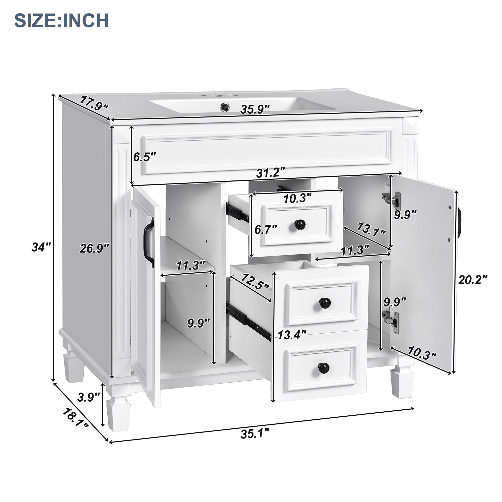 CASAINC JMJ-BCB2048-MP Bath-Vanity-Combo - View #6