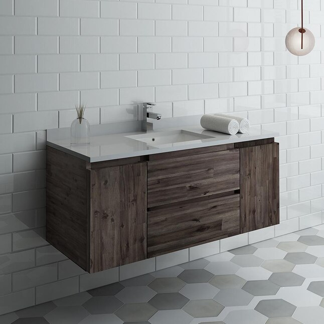 Acacia Bathroom Vanity Cabinet, 53 Bathroom Vanity Top With Sink