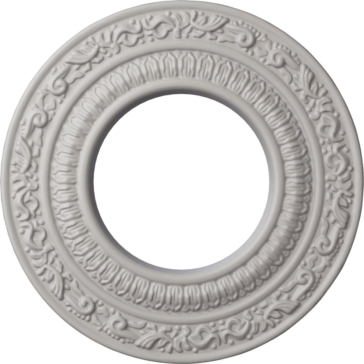 Ekena Millwork CM08ADUWF Andrea 8.125-Inches W x 8.125-Inches L Painted Ultra Pure White Polyurethane Whole Ceiling Medallion