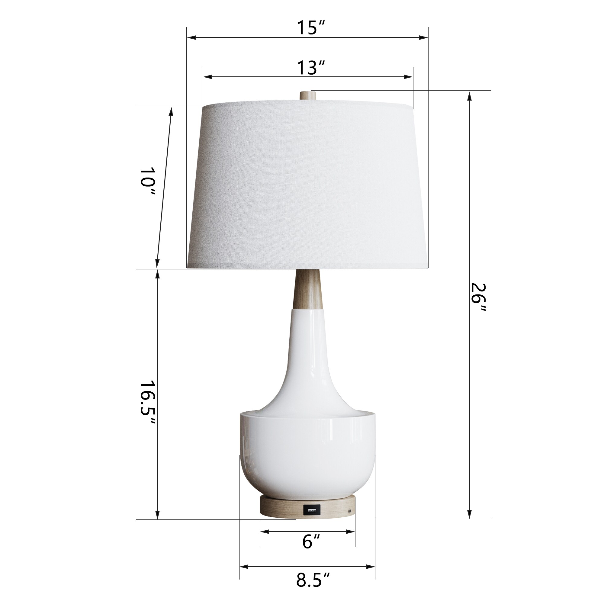 Maxax T223-WH-S Table-Lamps - View #6