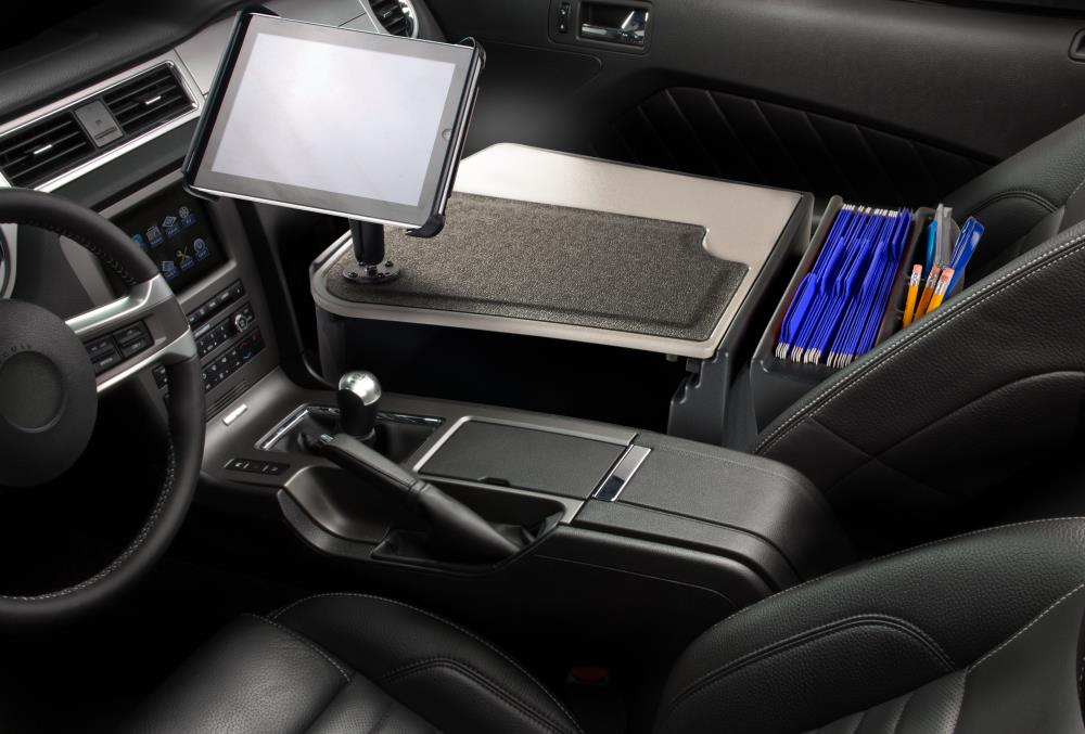 AutoExec GripMaster Car Desk with Power Inverter and Phone Mount