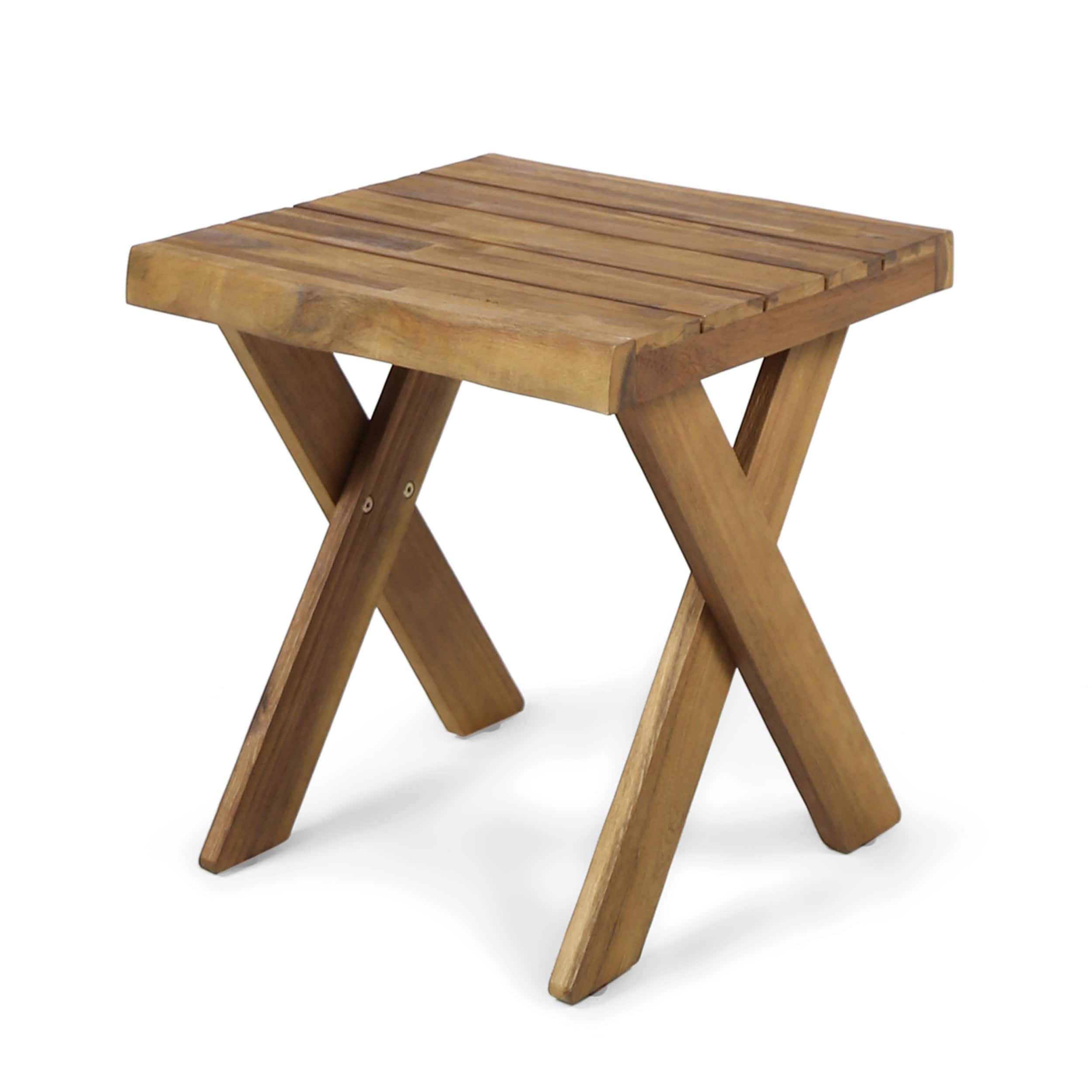 WELLFOR GIZ-DHS6857 Square Outdoor End 18-in W x 18-in L