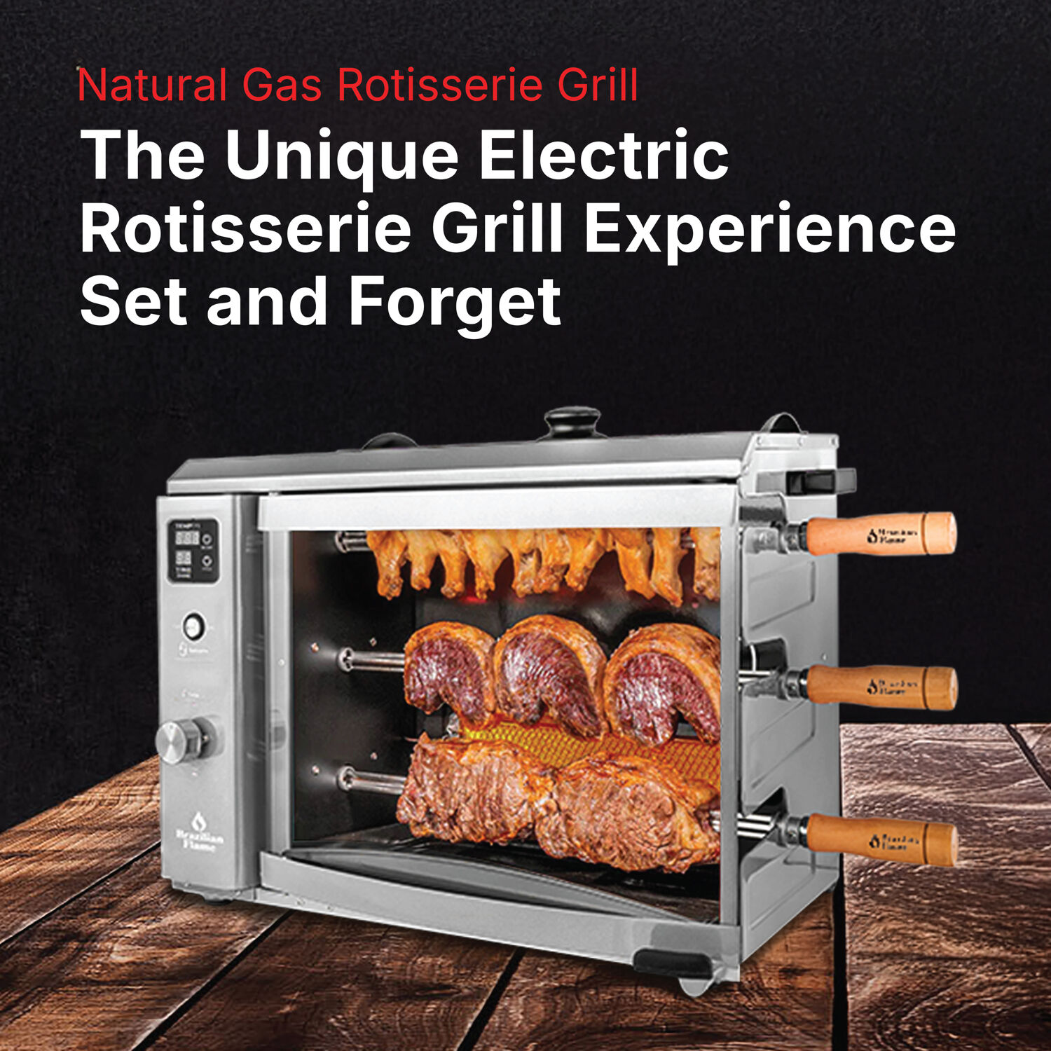 Brazilian Flame BG-03LXK-SILVER Tabletop-Grills - View #2