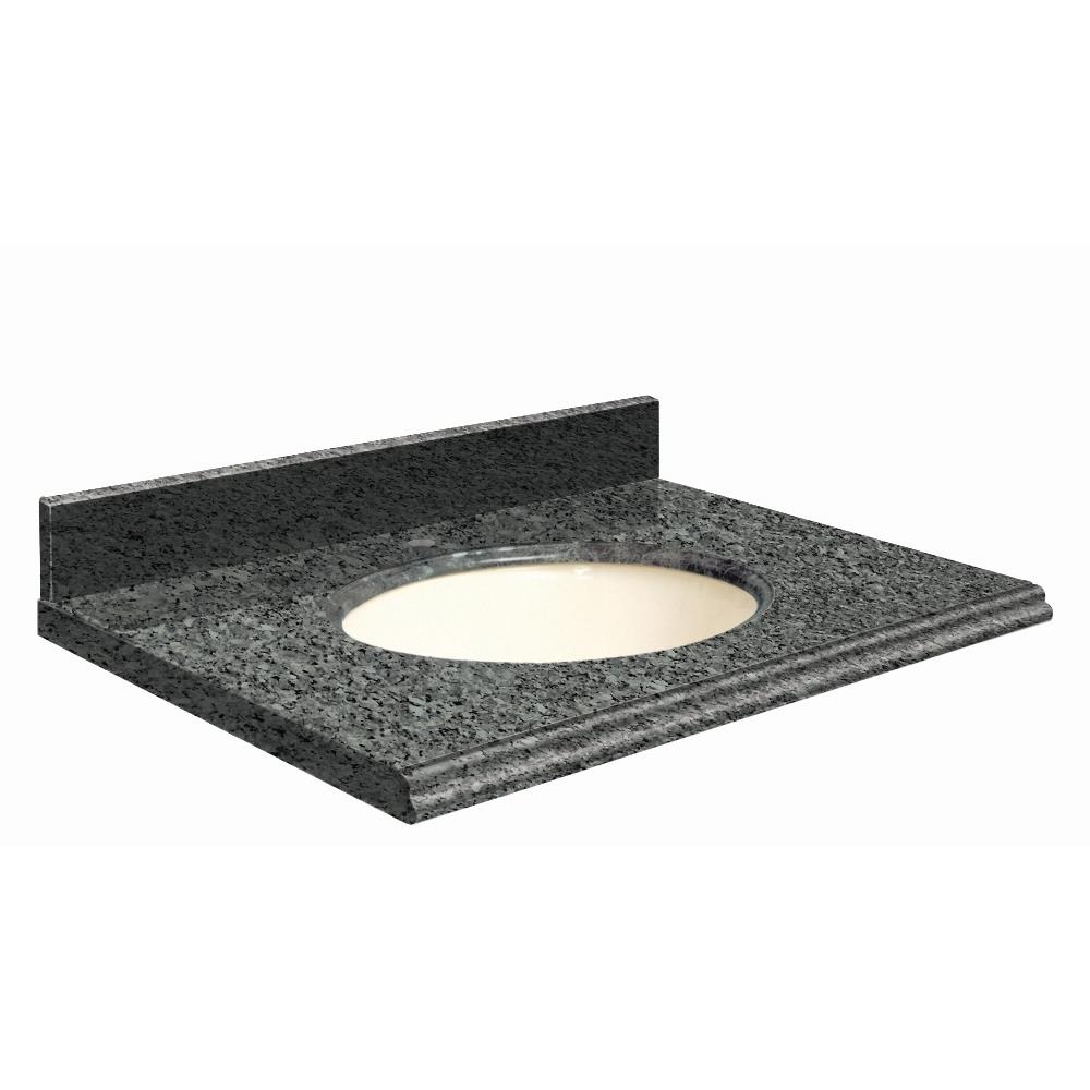 Transolid 49-in Blue Pearl Granite Single Sink Bathroom Vanity Top