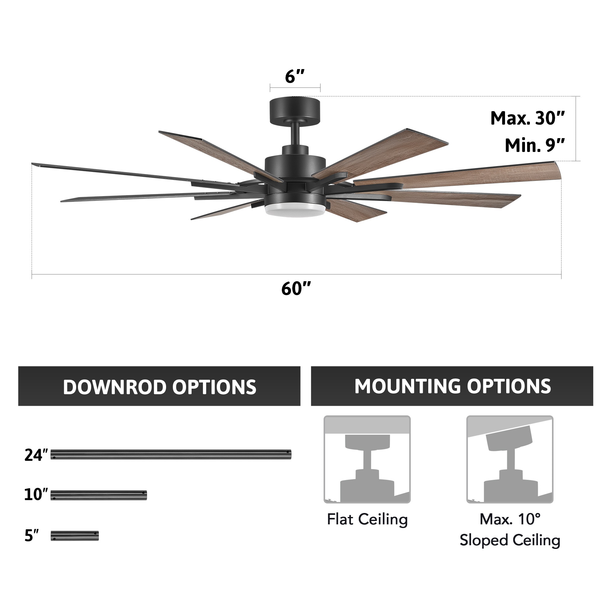 CO-Z CFN-1360-WB Ceiling-Fans - View #10