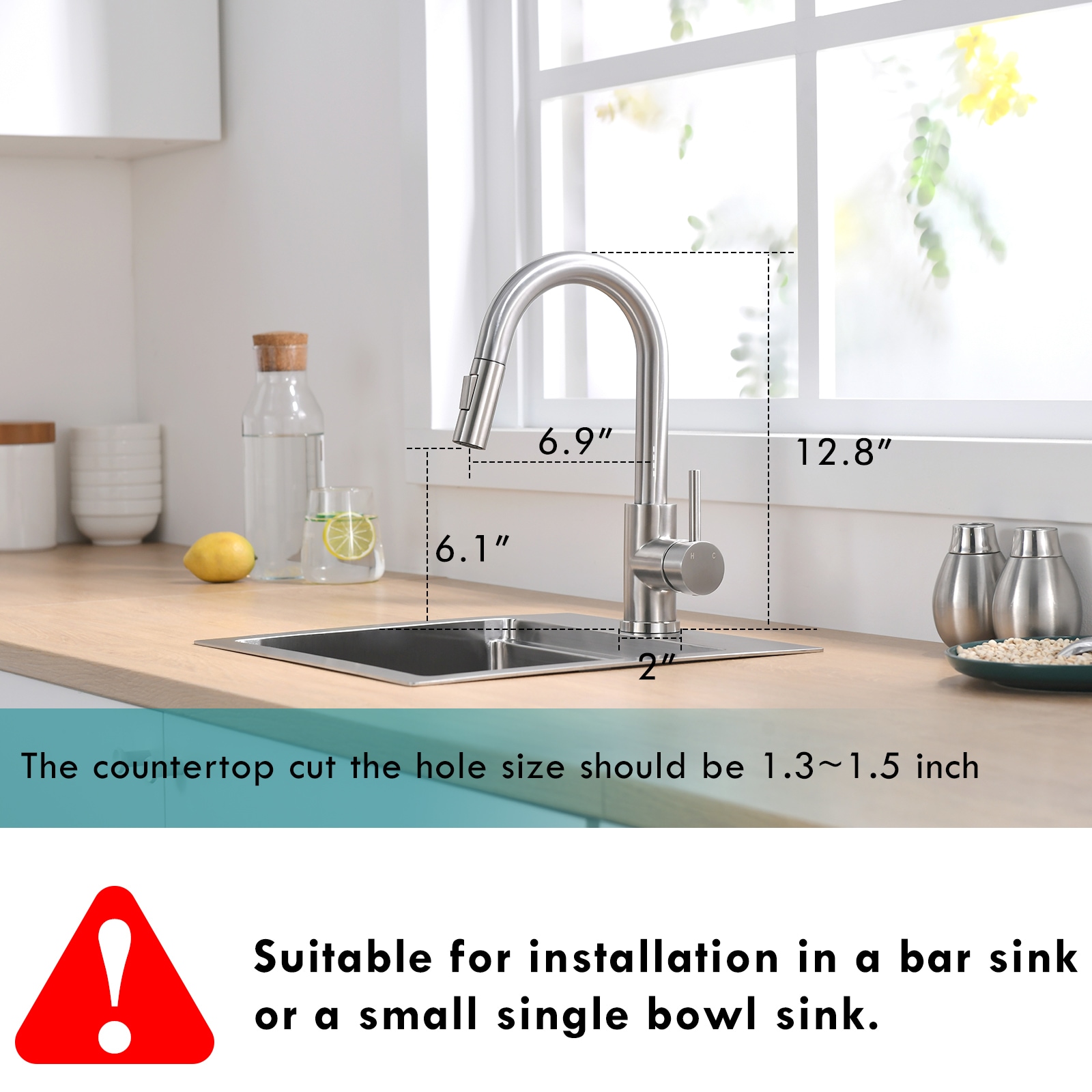 WELLFOR FH76559-N Kitchen-Faucets - View #2