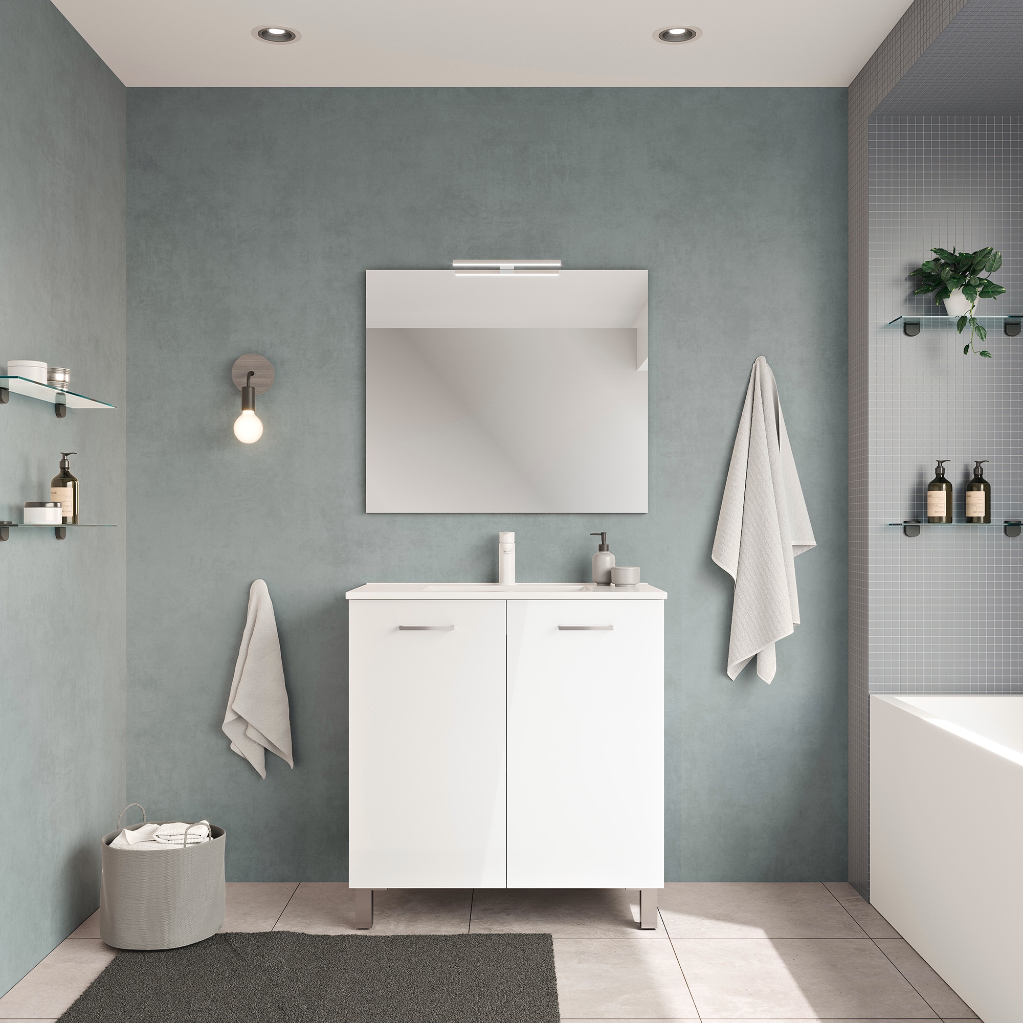 WS Bath Collections LOGIC 80 WG Bath-Vanity-Combo - View #4