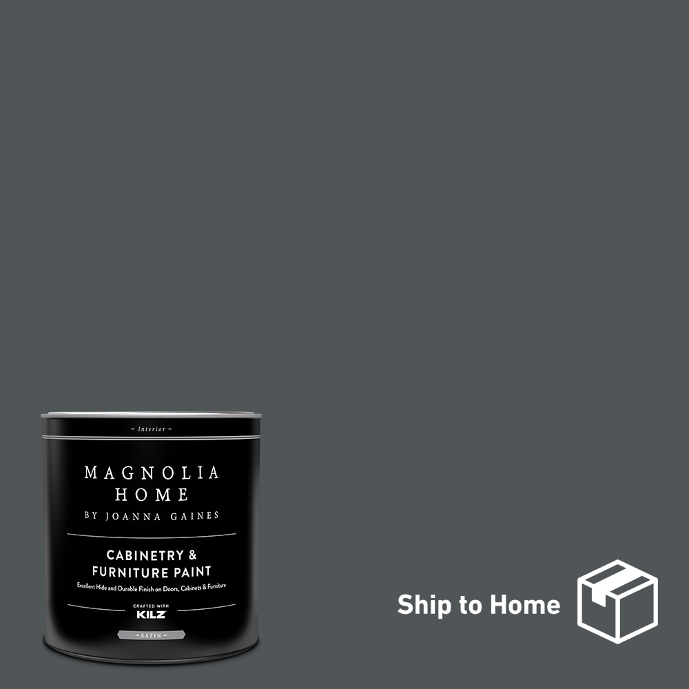 by Joanna Gaines Satin Fine Black Cabinet and Furniture Paint Enamel (1-quart) | - Magnolia Home 00164904