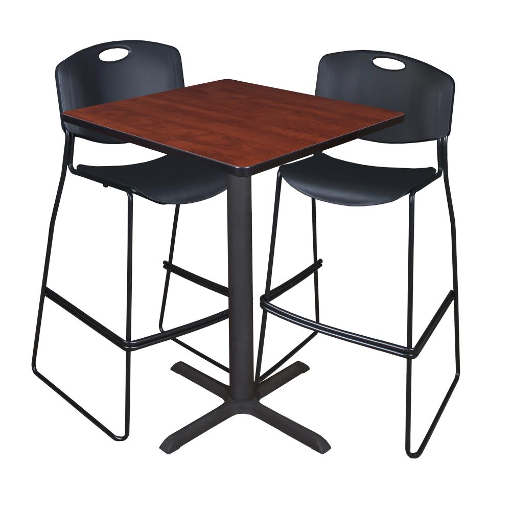 Regency TCB3030CH4495BK Breakroom Red 4-Person Training Table (30-in W x 42-in H)