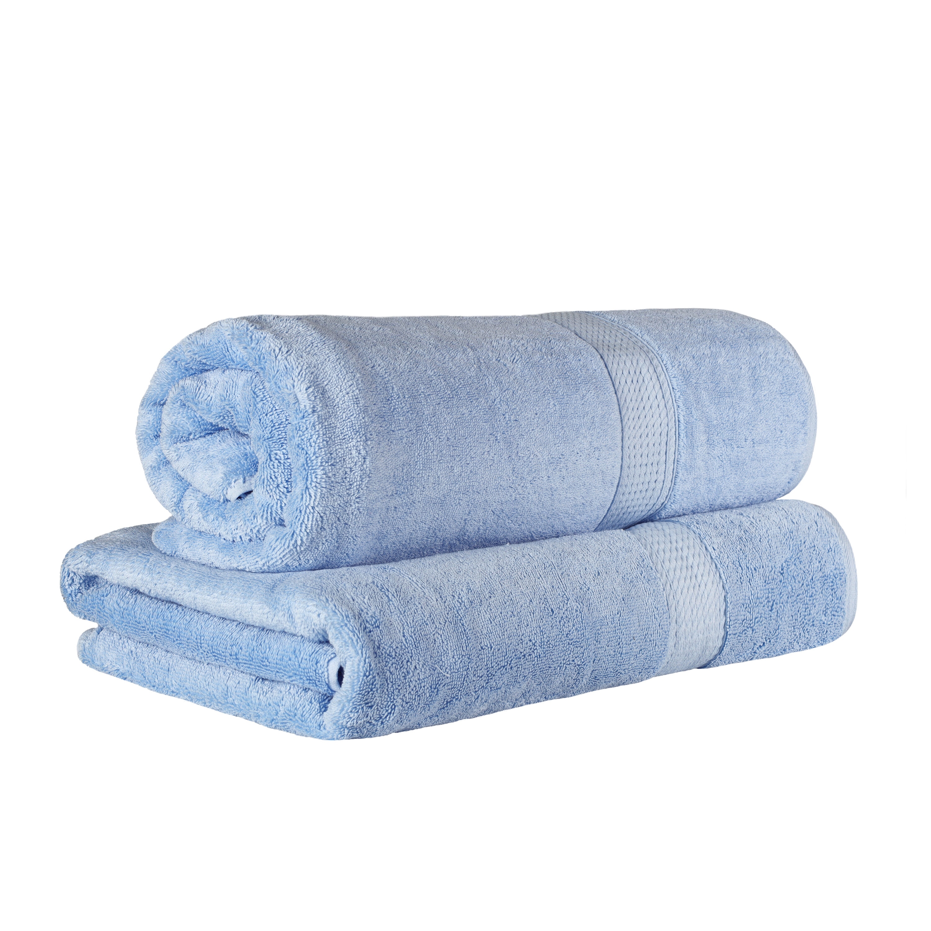 Superior 2 -Piece Light Blue Egyptian cotton Quick Dry Bath sheet