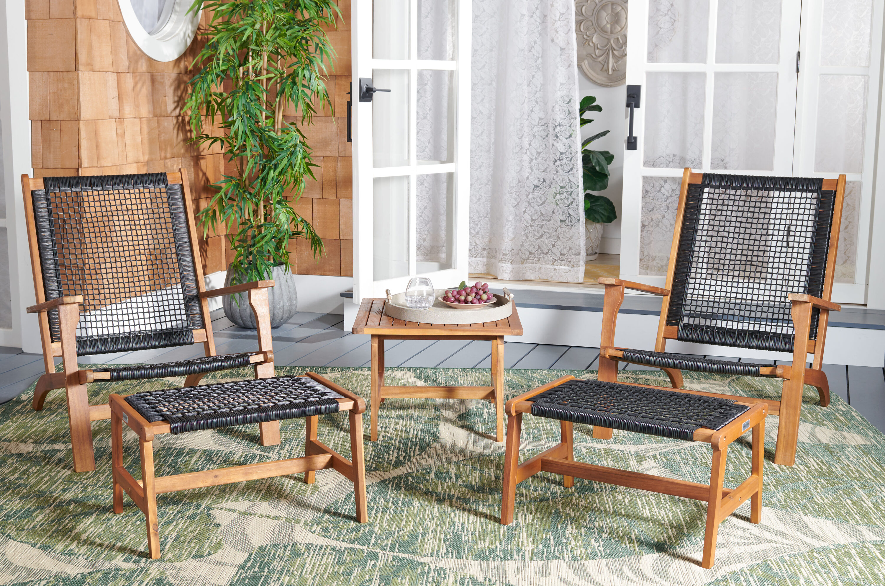 Safavieh Patio 5 Piece Patio Conversation Set in the Patio Conversation Sets department at Lowes