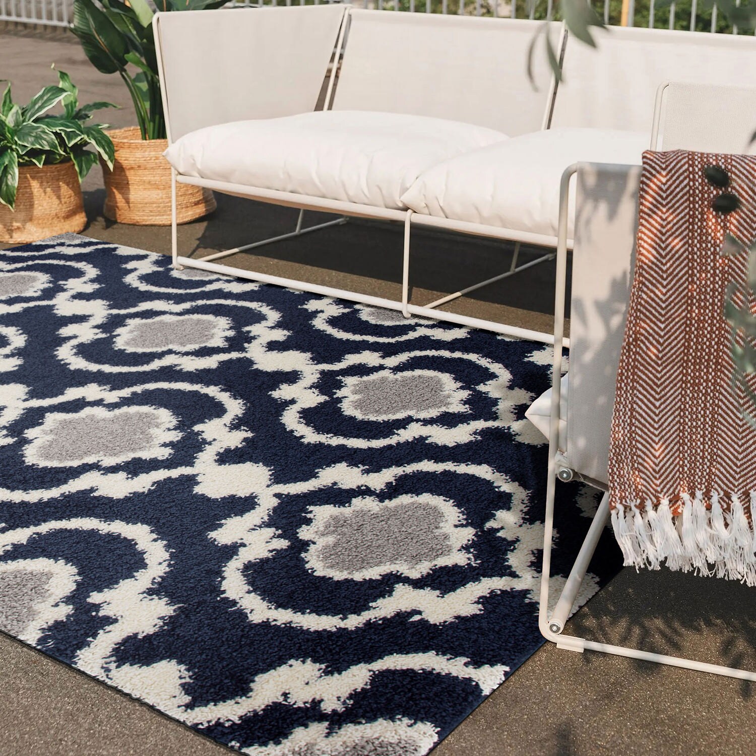 World Rug Gallery 2525 NAVY 8X10 rugs - View #7