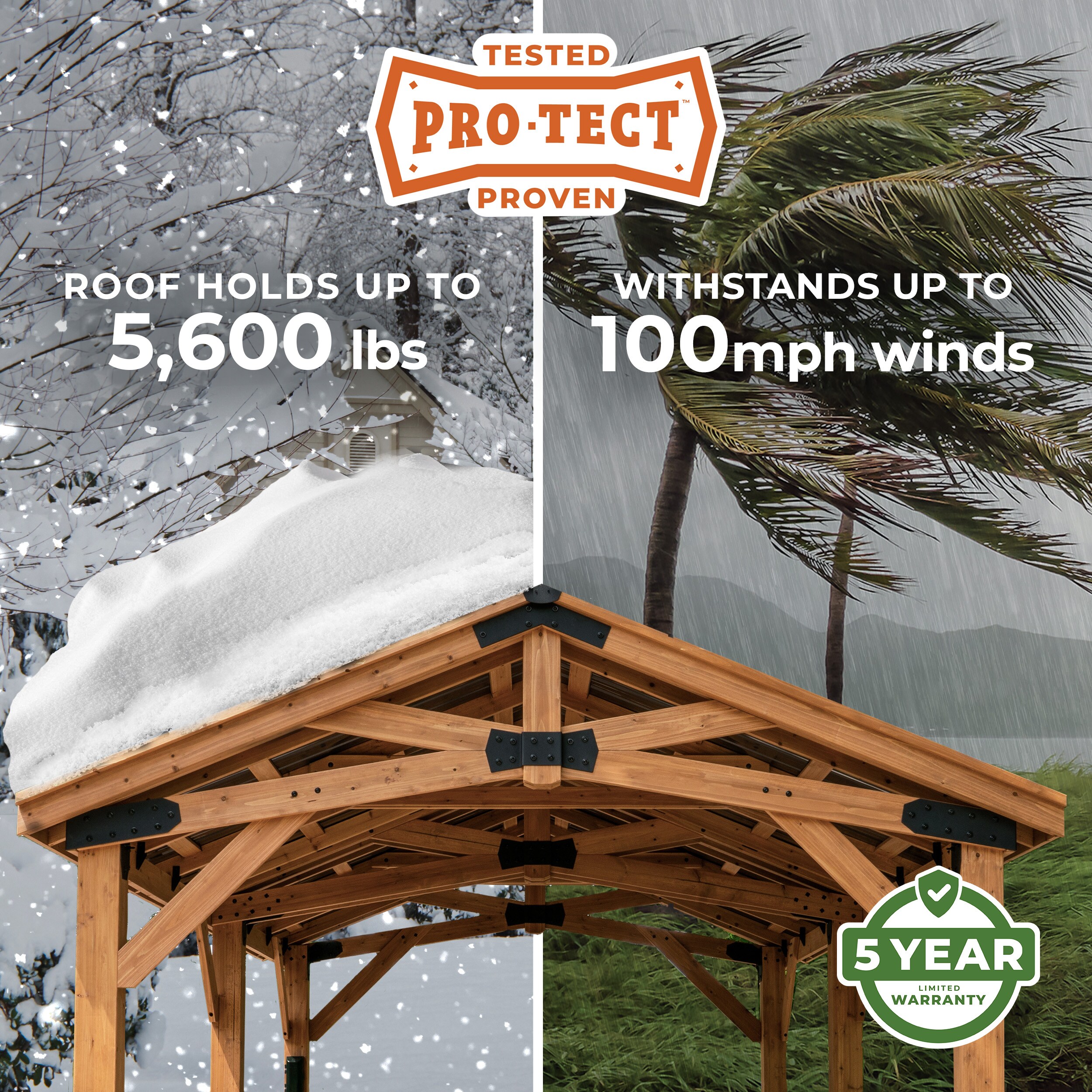 Norwood Cedar and Steel 10x10 Outdoor Gazebo