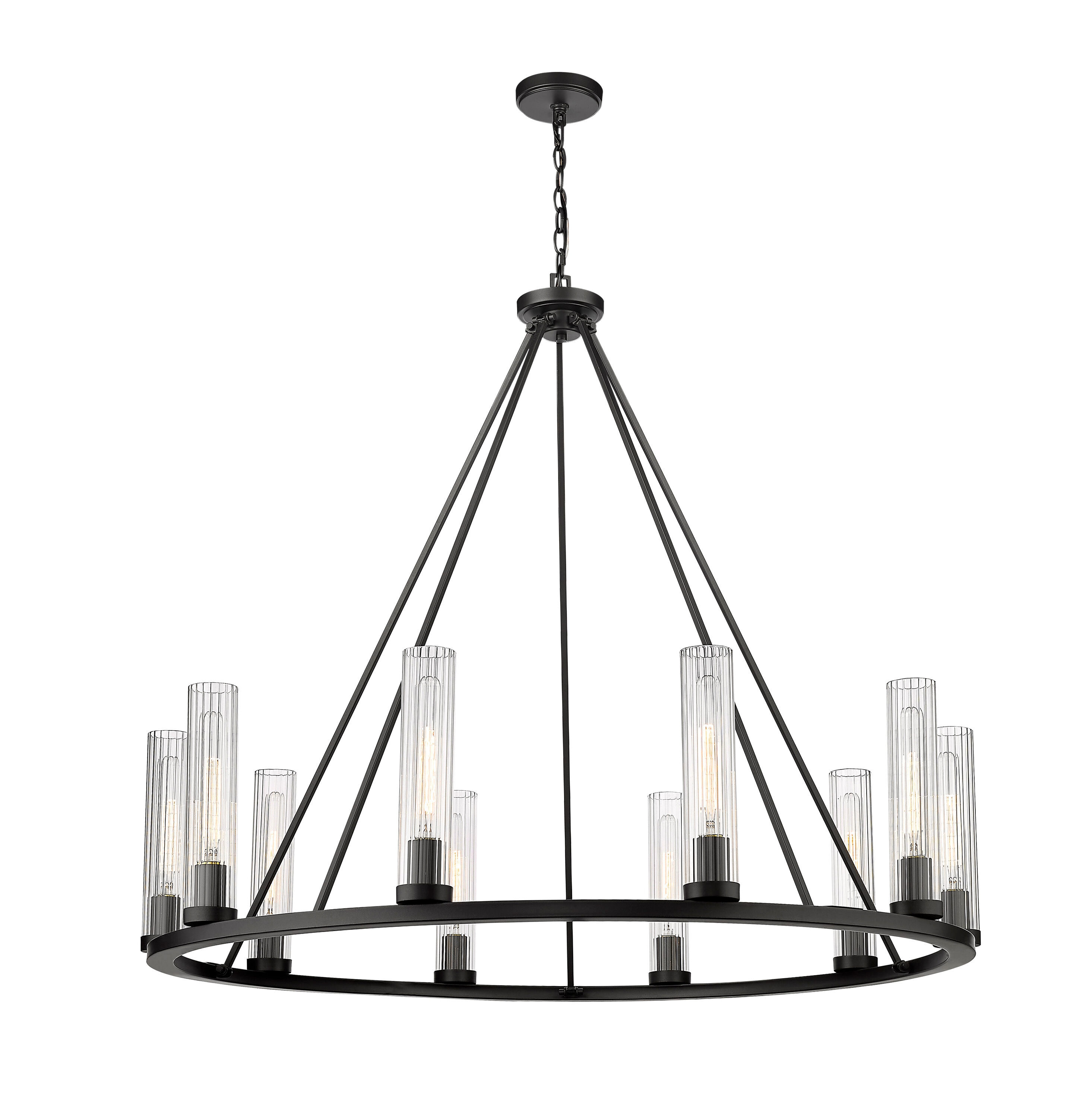 Z-Lite Beau 10 Light Chandelier Light in Bronze in the Z-Lite Beau 10 Light Chandelier Light in Bronze in the