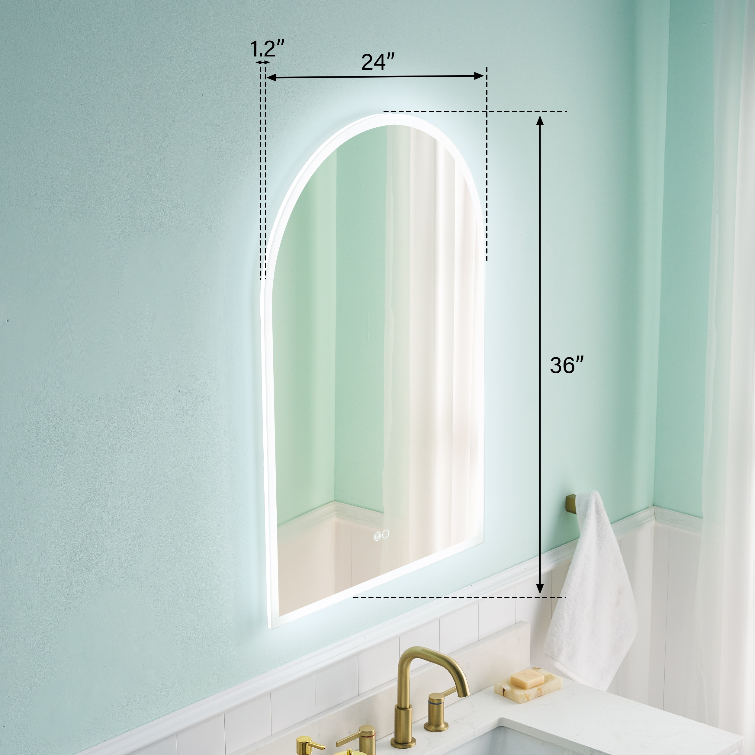 WELLFOR M1FM4032MB Framed-Bath-Mirrors - View #8