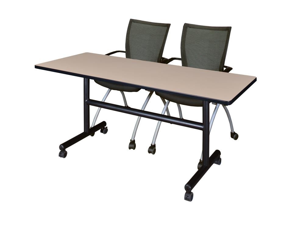 Regency MKFT6030BE09BK Training Off-white 4-Person Training Table (60-in W x 29-in H)