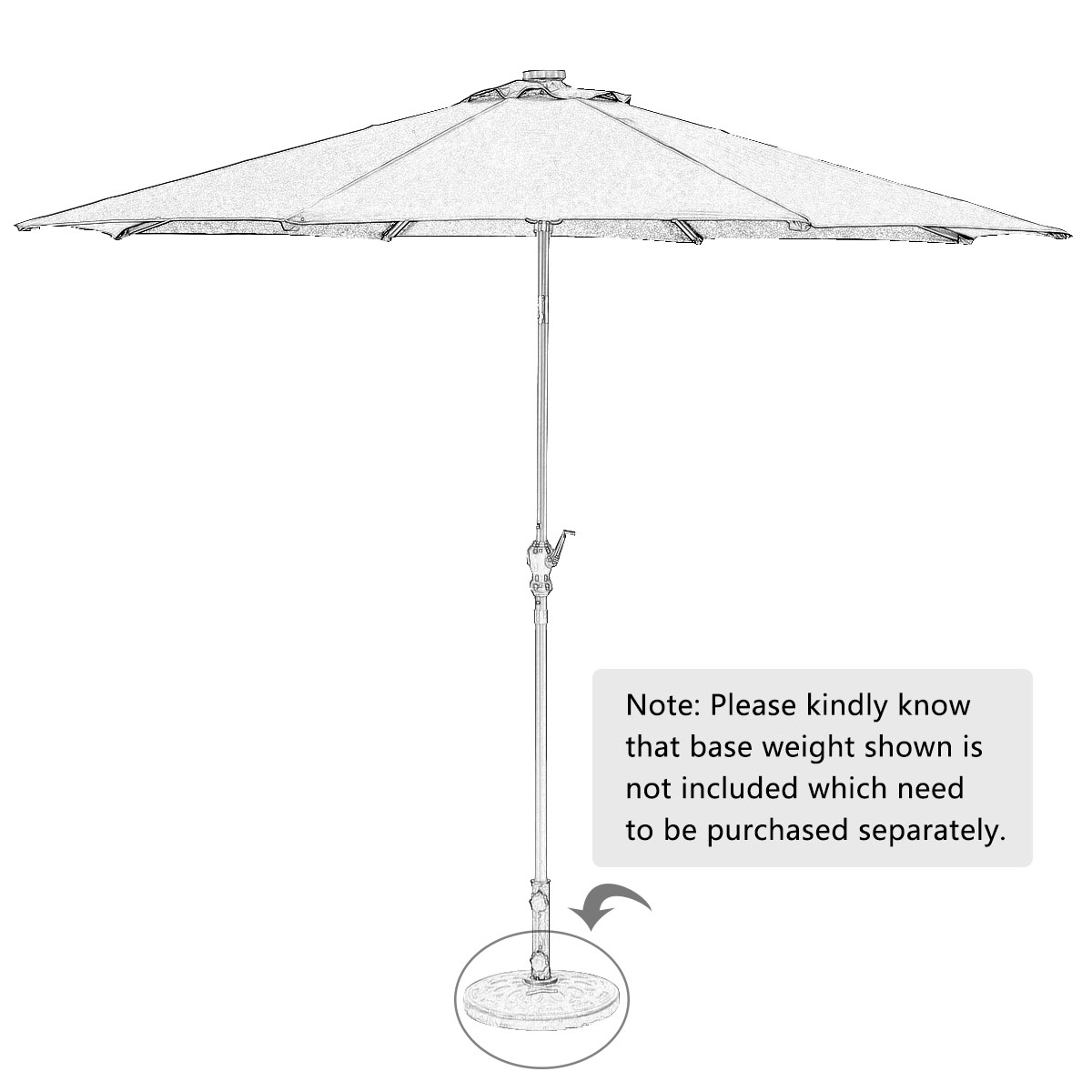 Costway OP2805BL Umbrellas-2 - View #4