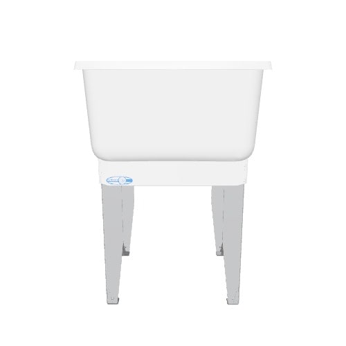Mustee 23-in x 25-in 1-Basin White Freestanding Laundry Sink
