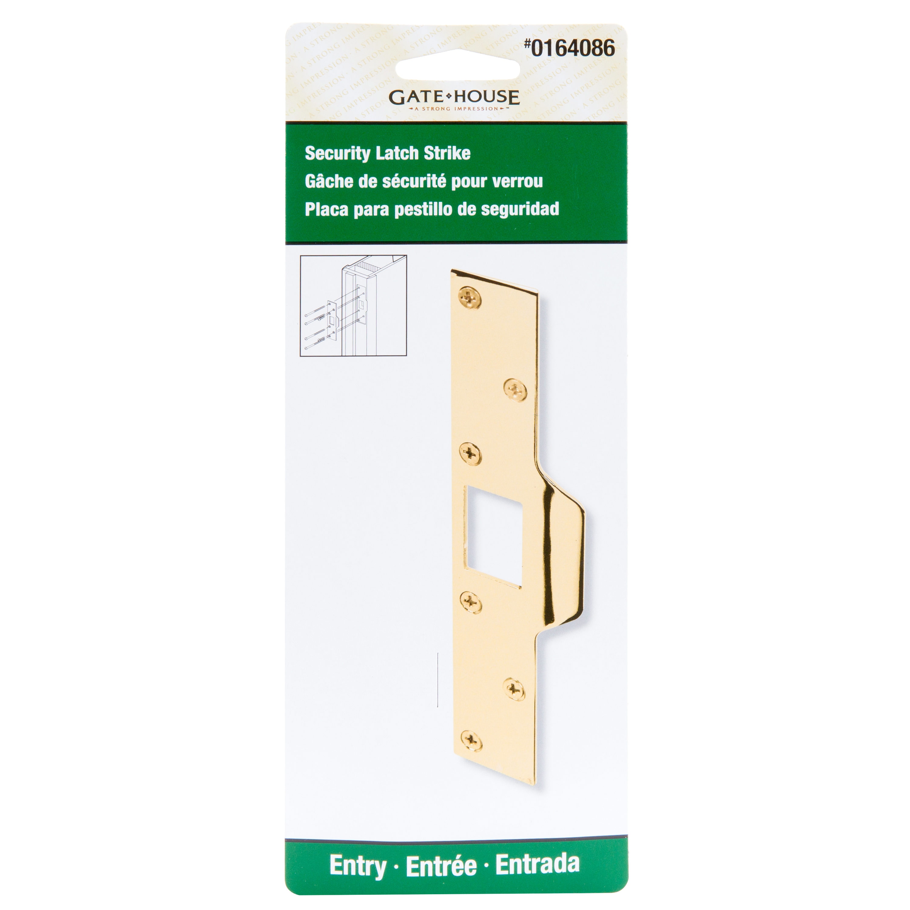 Gatehouse 4-in H Stainless Steel Mortise Interior/Exterior Door