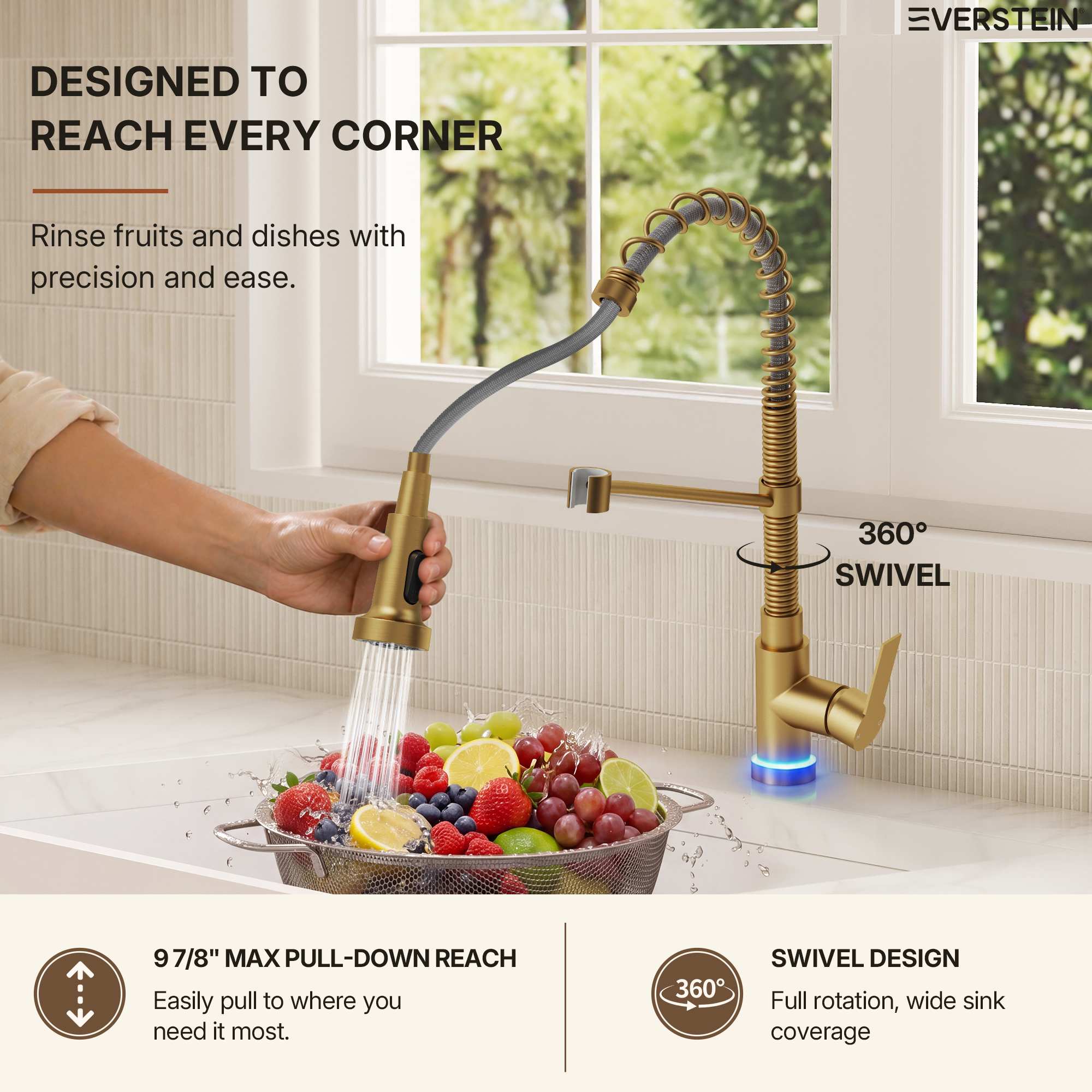 EVERSTEIN SFS-1091-GD Kitchen-Faucets - View #4