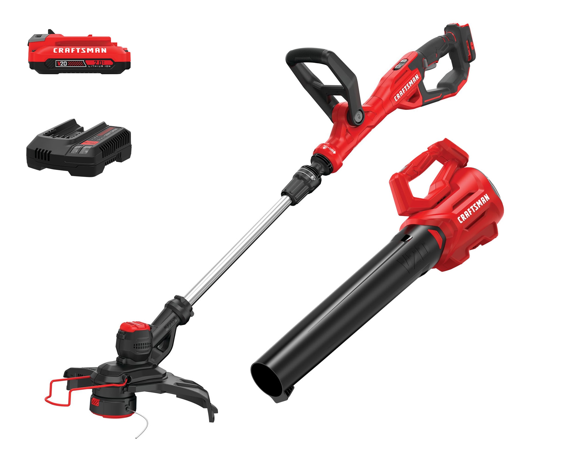 Battery powered blower and trimmer sale