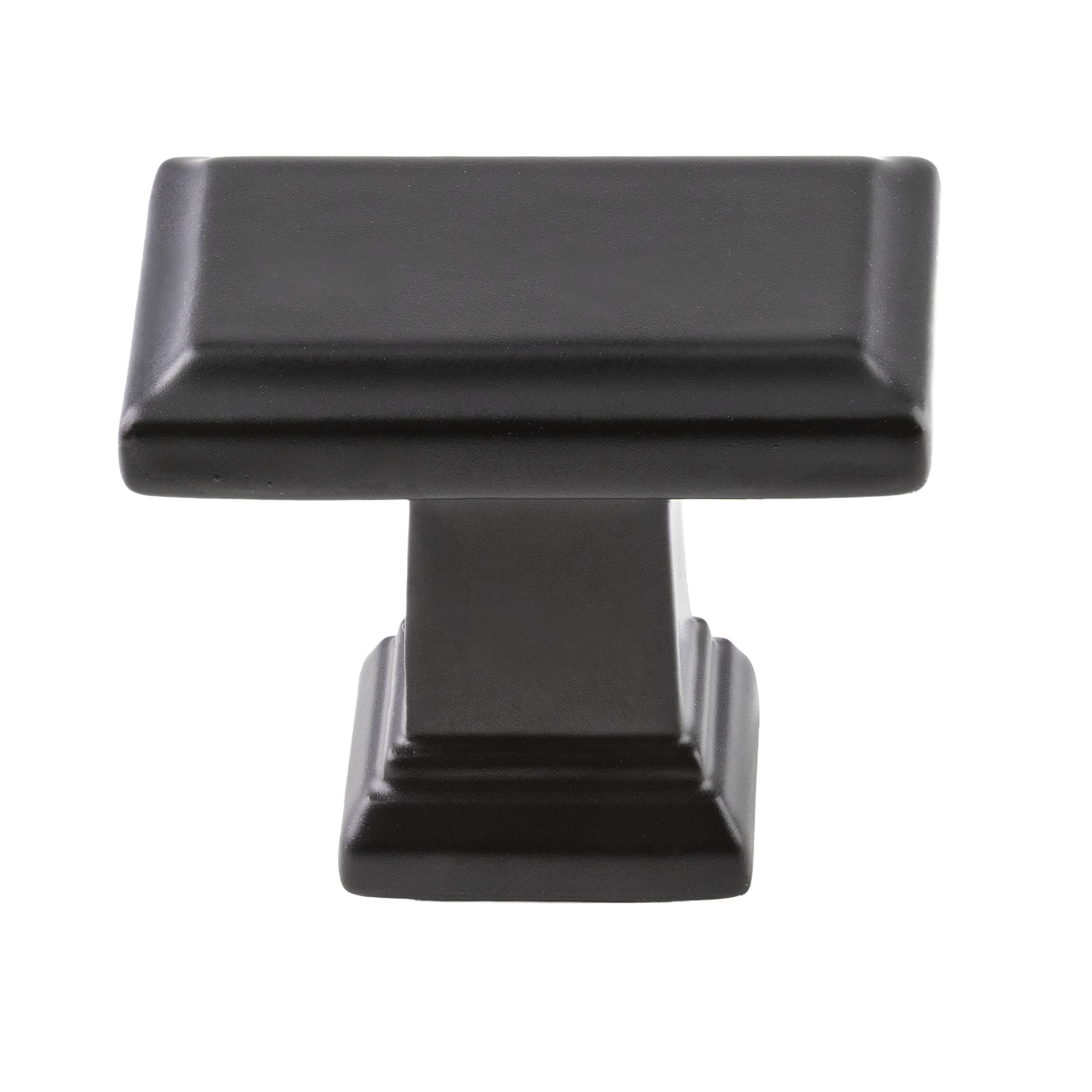 Harper Hayes Frank 1-1/2-in Matte Black Rectangular Classic Cabinet Knob