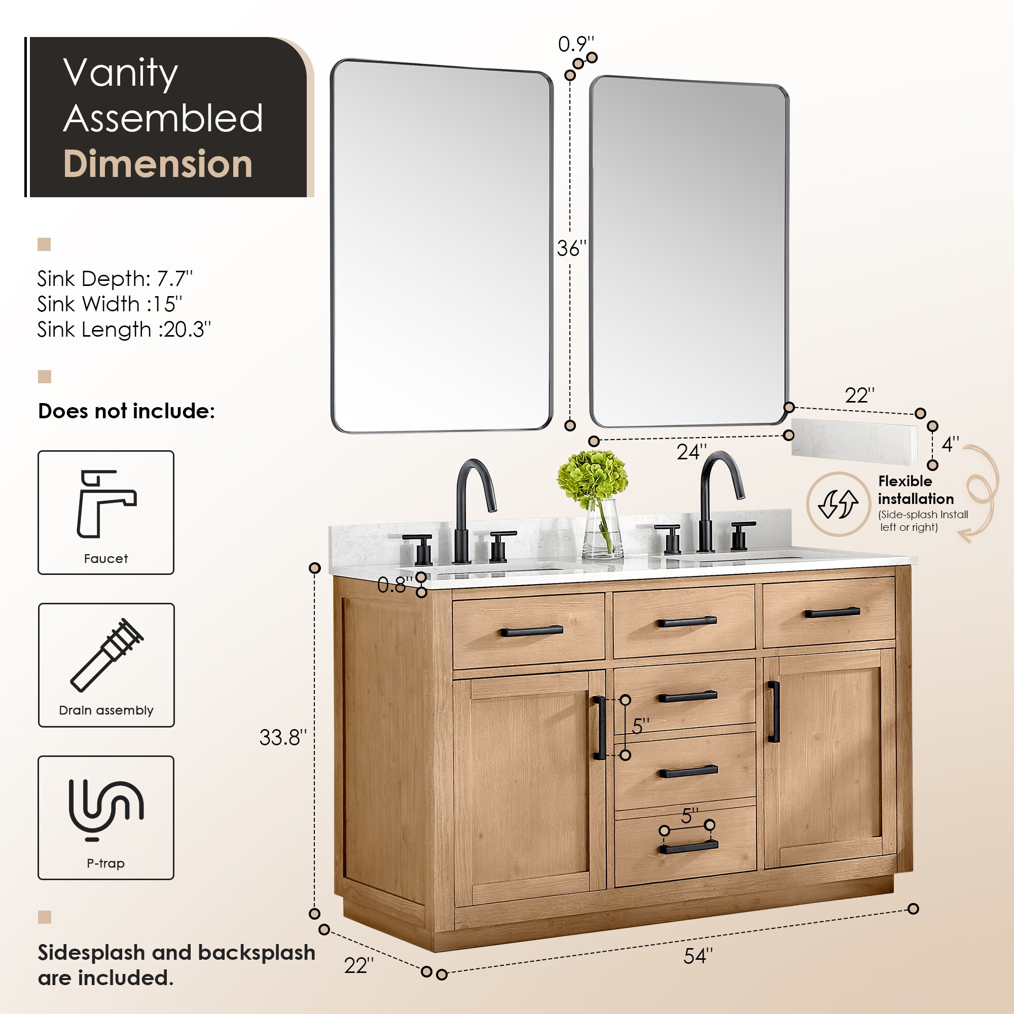 Altair 557054-LB-GW Bath-Vanity-Combo - View #11