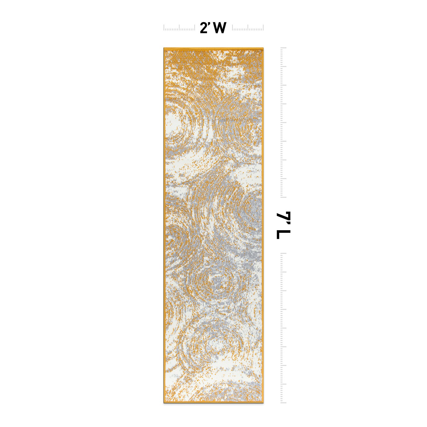 World Rug Gallery 3002YELLOW2X7 rugs - View #2