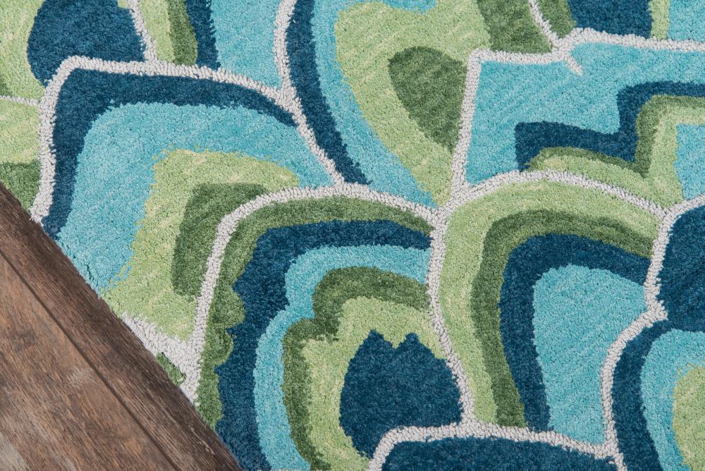 Handmade Green Cotton Tufted Rectangular 8' x 10' Rug