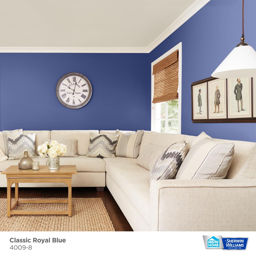 Hgtv Home By Sherwin-williams Ovation Plus Flat Classic Royal Blue 4009 