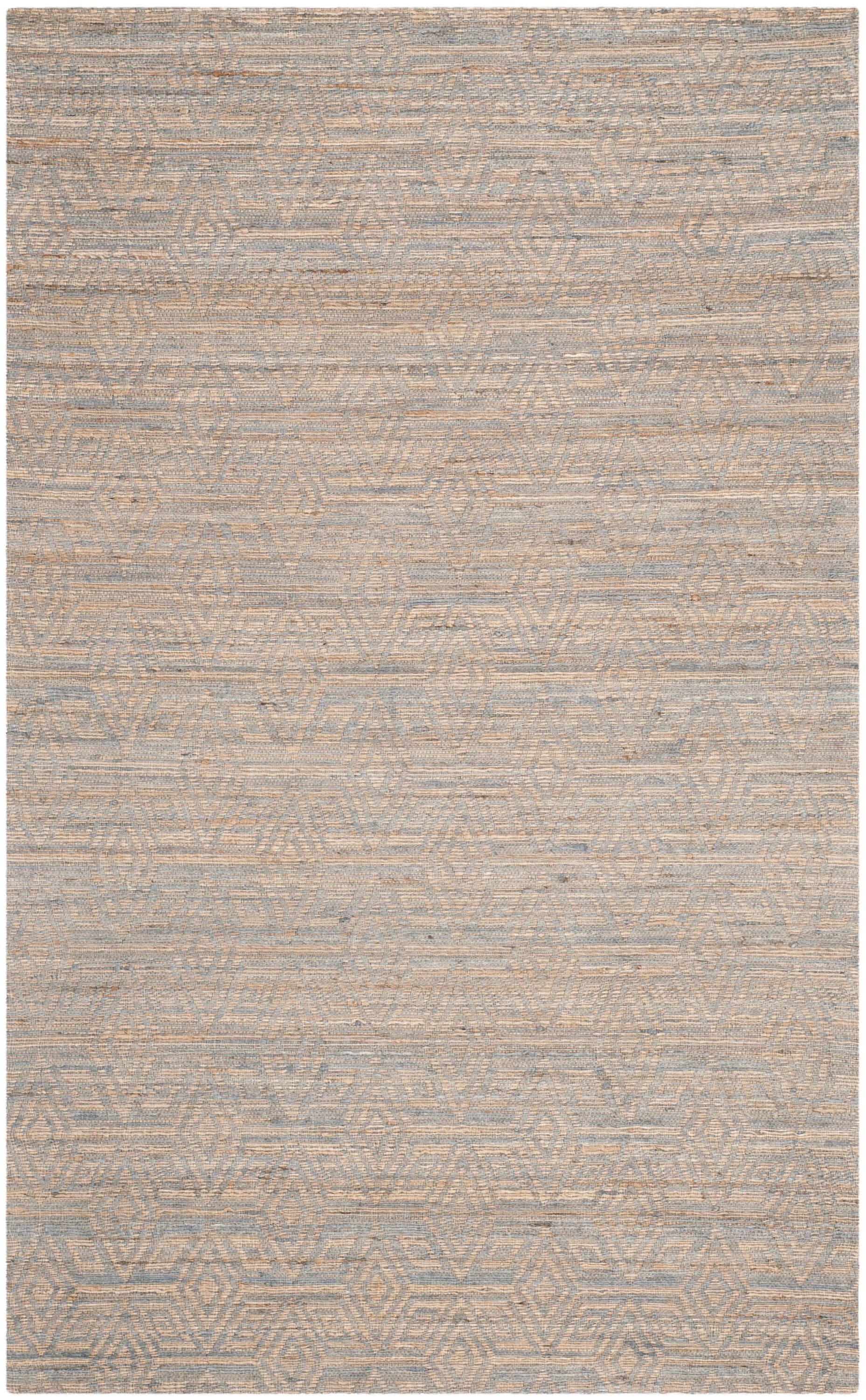 Gray Geometric Flat Woven Cotton 4' x 6' Area Rug