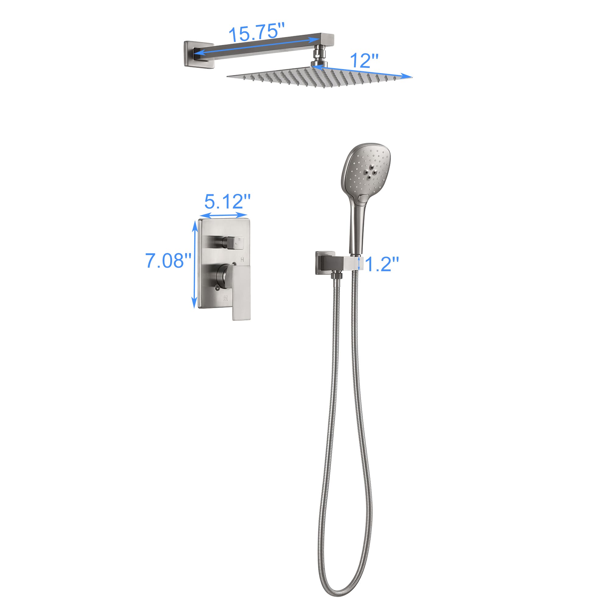 Mondawe MOEB102-12BN Showerhead-Bar-Panels - View #9