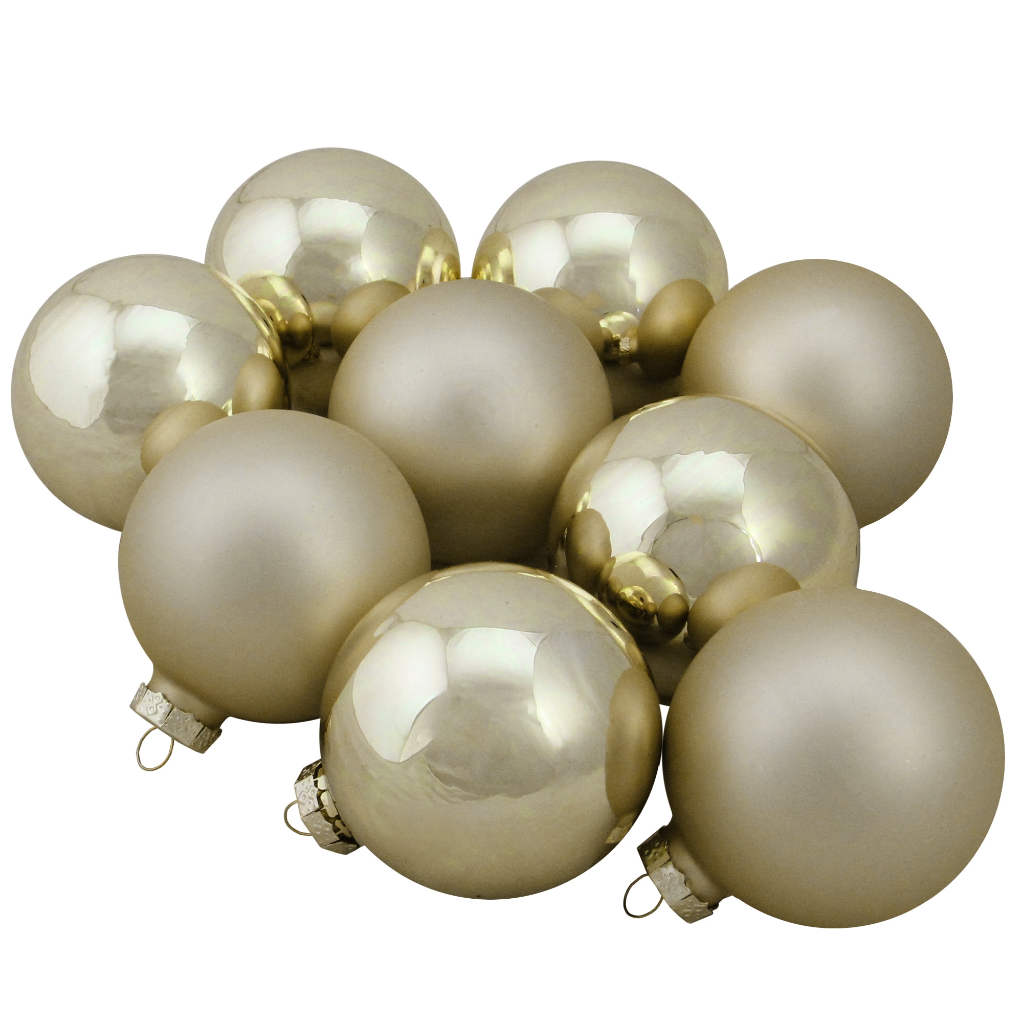 Northlight 32627428 9 -Pack Gold Ball Standard Indoor Ornament set