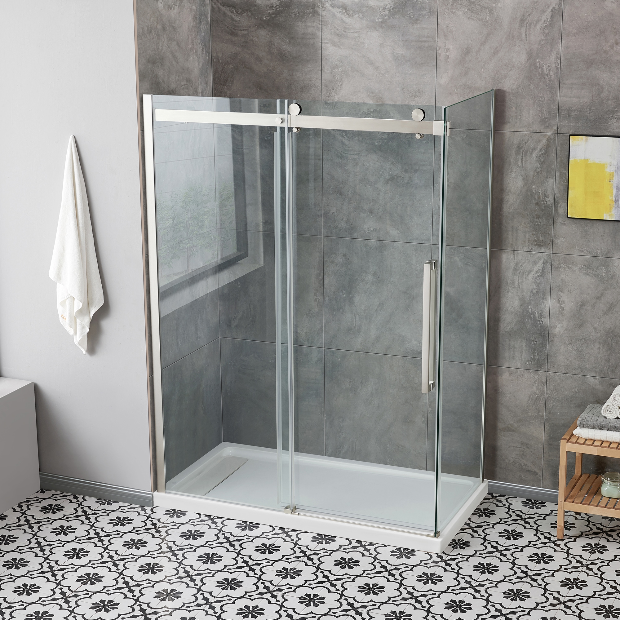 OVE Decors 15SKA-BELS60-SAT Alcove-Shower-Kit - View #5