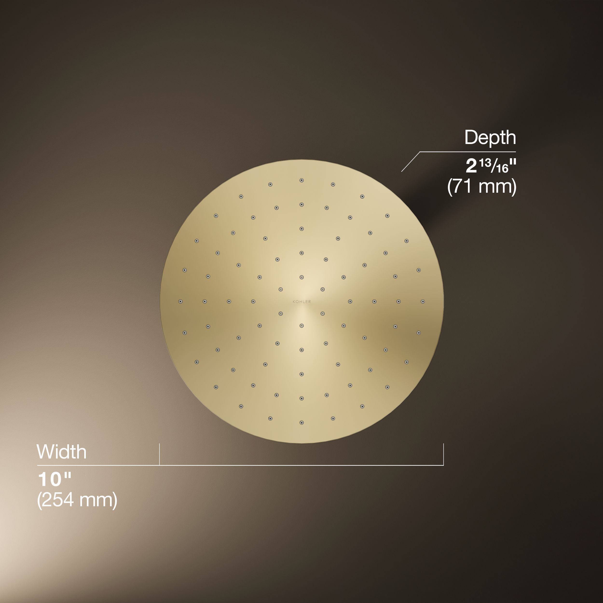 KOHLER K-13689-G-BL Fixed-Showerhead - View #3